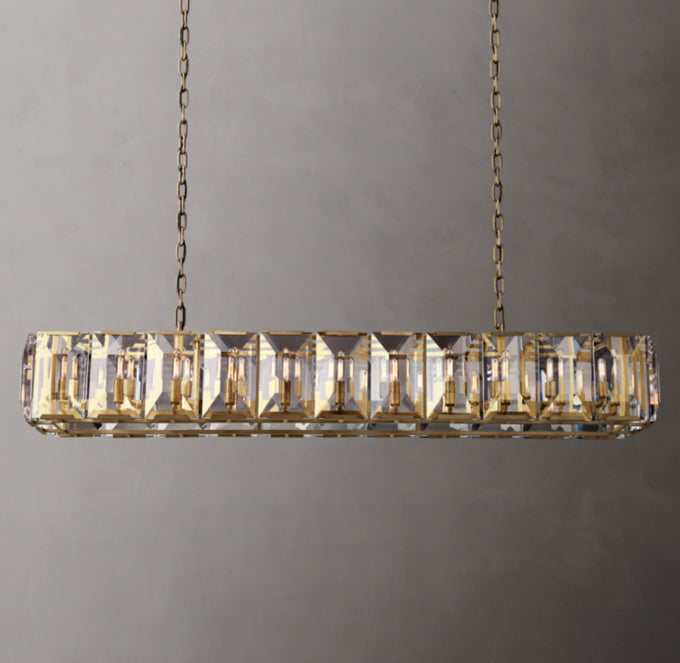 Monarch Crystal Prism Rectangular Chandelier