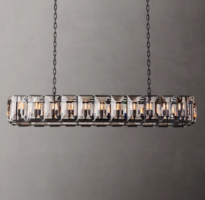 Monarch Crystal Prism Rectangular Chandelier