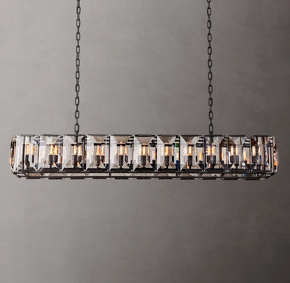 Monarch Crystal Prism Rectangular Chandelier