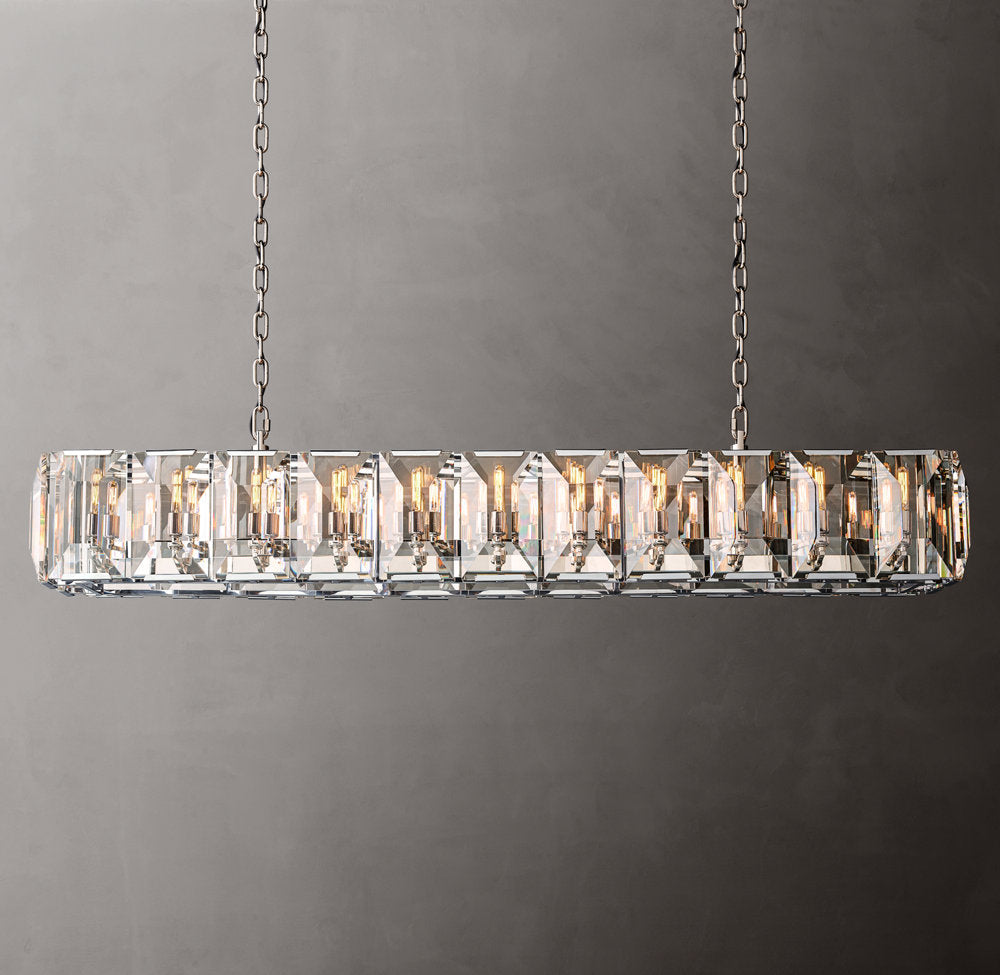 Monarch Crystal Prism Rectangular Chandelier