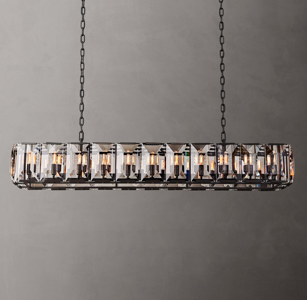 Monarch Crystal Prism Rectangular Chandelier