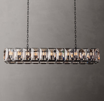 Monarch Crystal Prism Rectangular Chandelier