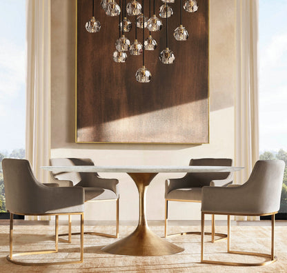 Nocturne Faceted Smoke Glass Cluster Chandelier