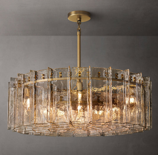 Nocturne Rippled Smoke Glass Chandelier