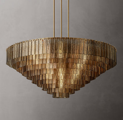 Nocturne Smoked Glass Grand Cascade Chandelier
