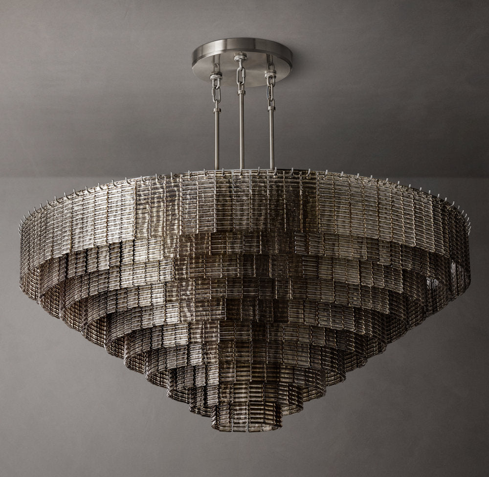 Nocturne Smoked Glass Grand Cascade Chandelier