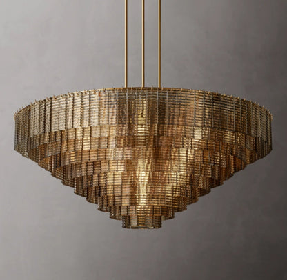 Nocturne Smoked Glass Grand Cascade Chandelier