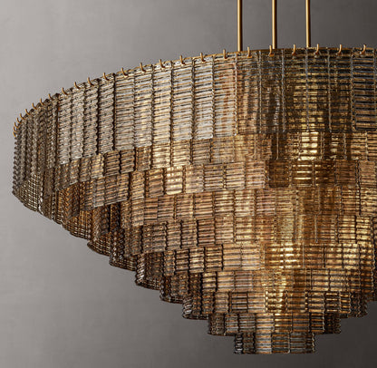 Nocturne Smoked Glass Grand Cascade Chandelier