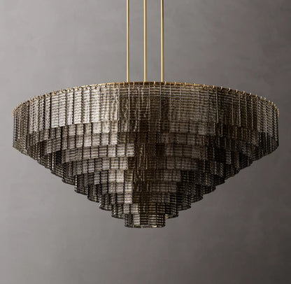 Nocturne Smoked Glass Grand Cascade Chandelier