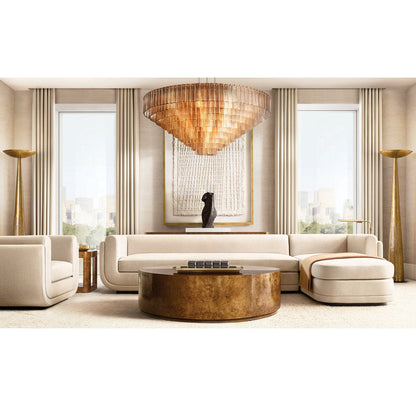 Nocturne Smoked Glass Grand Cascade Chandelier