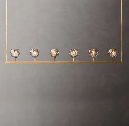 Noirhaven Smoked Crystal Orb Island Chandelier