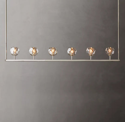 Noirhaven Smoked Crystal Orb Island Chandelier