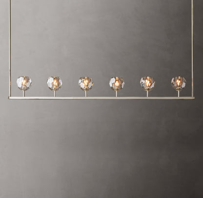 Noirhaven Smoked Crystal Orb Island Chandelier