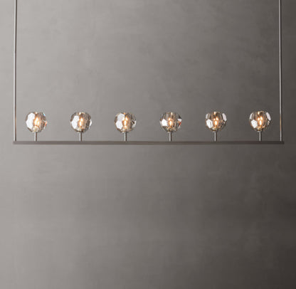 Noirhaven Smoked Crystal Orb Island Chandelier