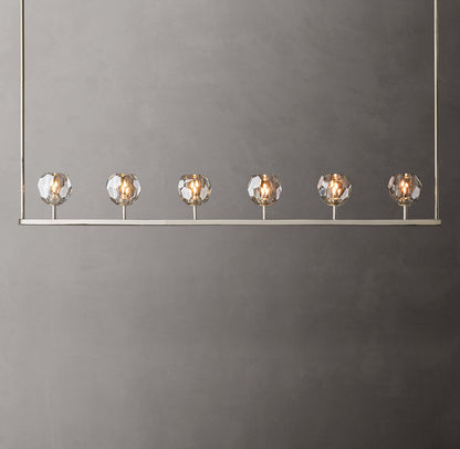 Noirhaven Smoked Crystal Orb Island Chandelier