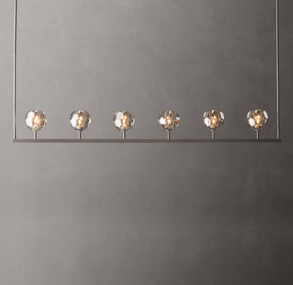 Noirhaven Smoked Crystal Orb Island Chandelier