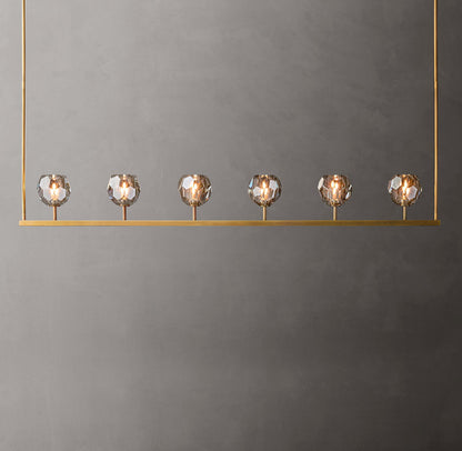 Noirhaven Smoked Crystal Orb Island Chandelier