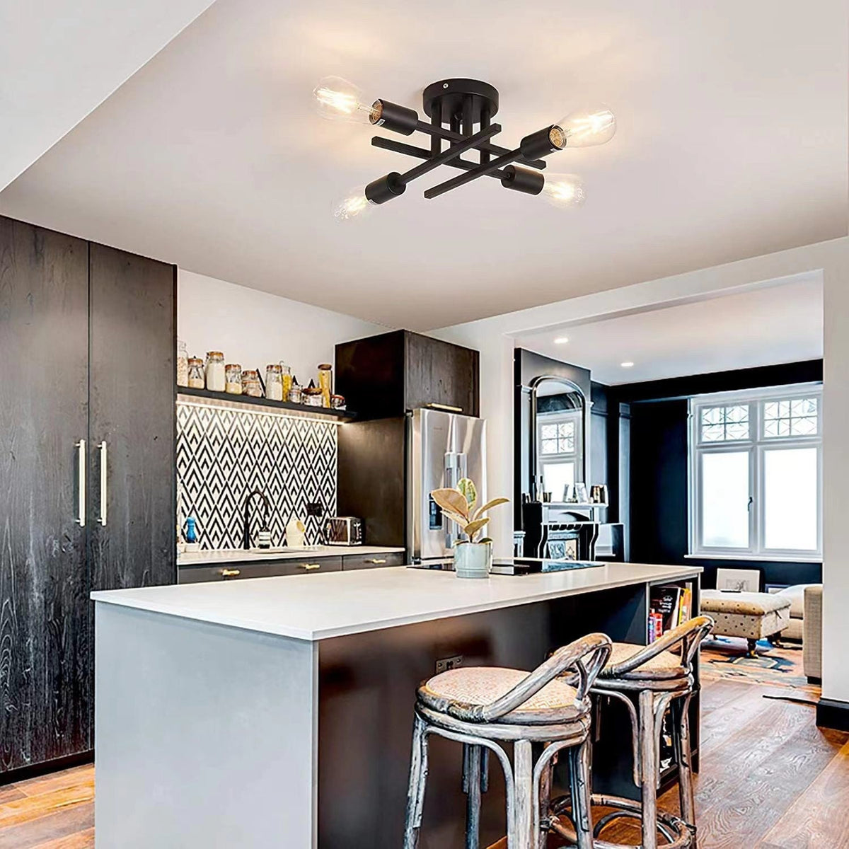 Nordic 4-Head Ceiling Lamp