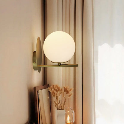 Nordic Copper Glass Wall Lamp