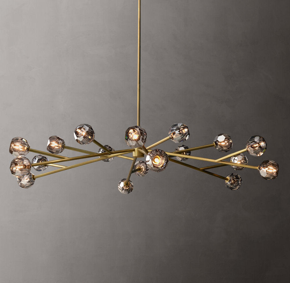 Obsidian Faceted Globe Chandelier