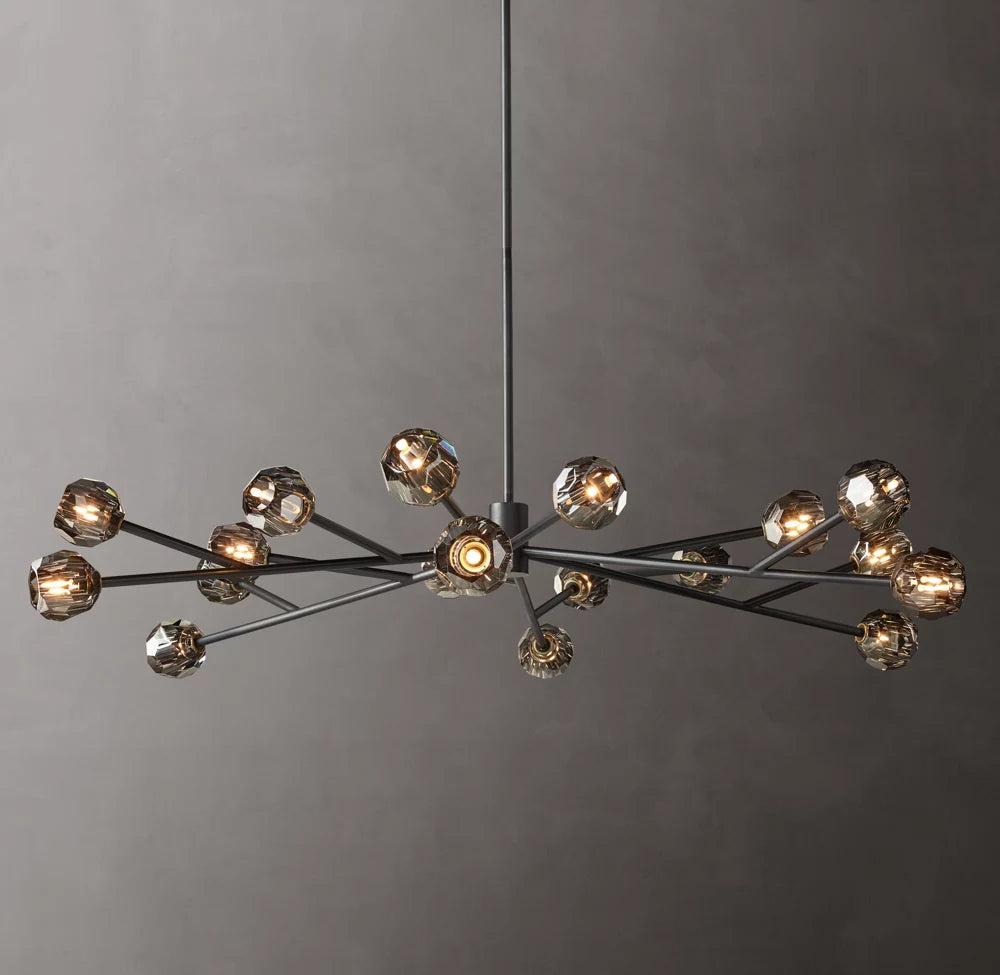 Obsidian Faceted Globe Chandelier