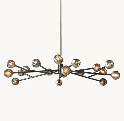 Obsidian Faceted Globe Chandelier