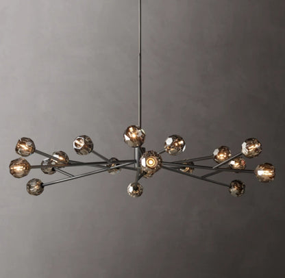 Obsidian Faceted Globe Chandelier