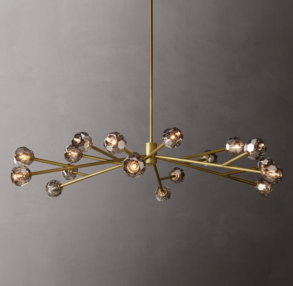 Obsidian Faceted Globe Chandelier