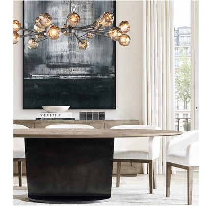 Obsidian Faceted Globe Chandelier