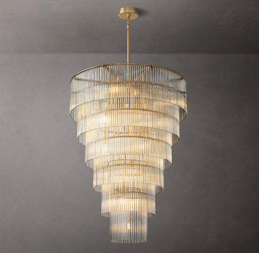 Orsini Carved Glass Cascade Chandelier