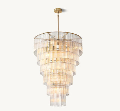 Orsini Carved Glass Cascade Chandelier