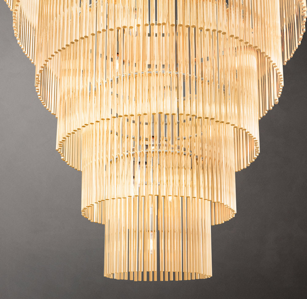 Orsini Carved Glass Cascade Chandelier