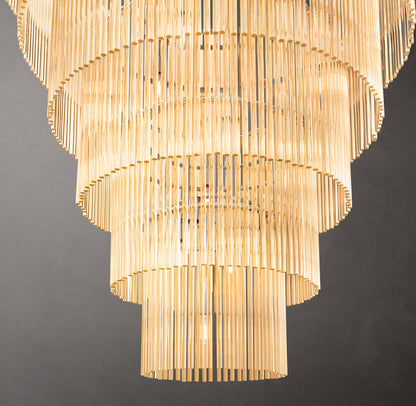 Orsini Carved Glass Cascade Chandelier