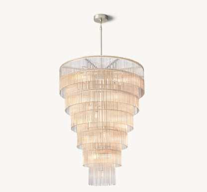 Orsini Carved Glass Cascade Chandelier