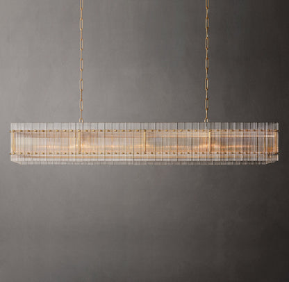 Portofino Glass Panel Island Chandelier