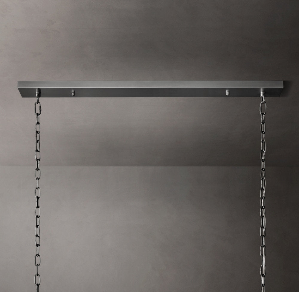 Portofino Glass Panel Island Chandelier