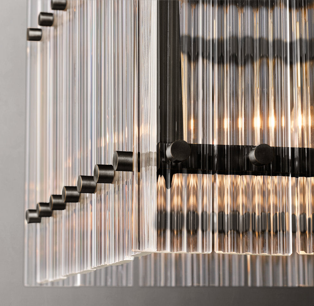 Portofino Glass Panel Island Chandelier