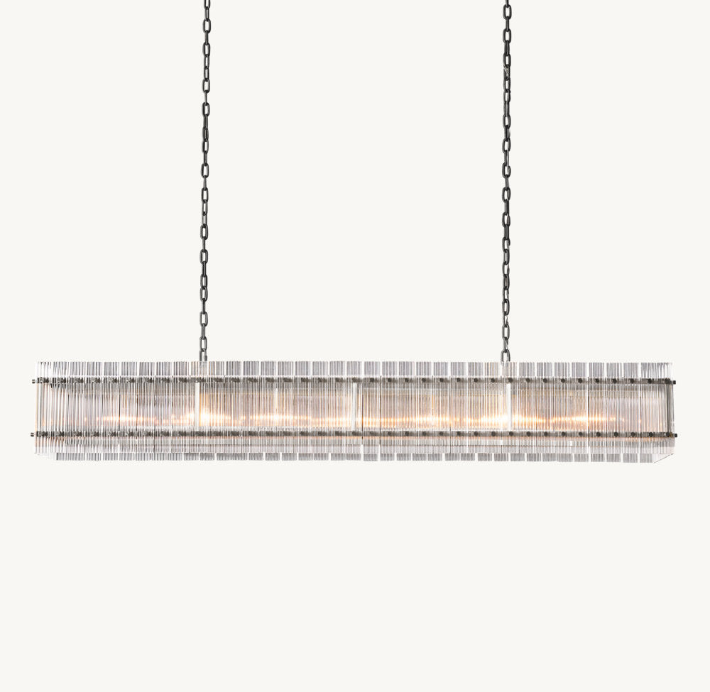Portofino Glass Panel Island Chandelier