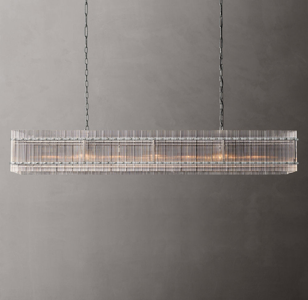 Portofino Glass Panel Island Chandelier