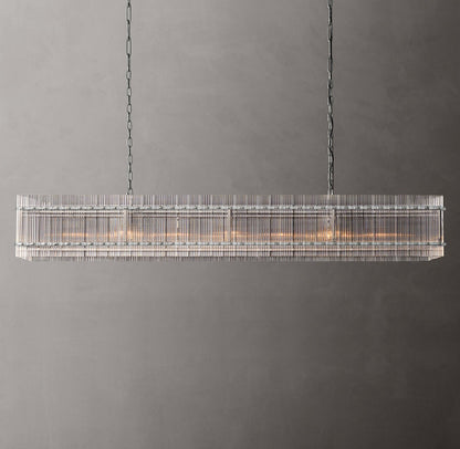 Portofino Glass Panel Island Chandelier