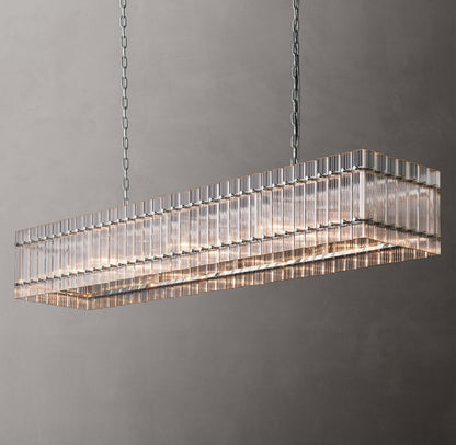 Portofino Glass Panel Island Chandelier