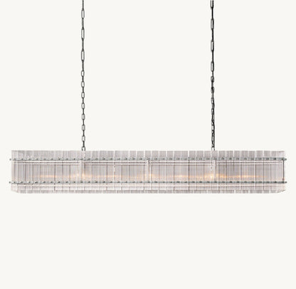 Portofino Glass Panel Island Chandelier