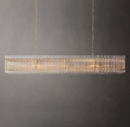Portofino Glass Panel Island Chandelier