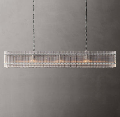 Portofino Glass Panel Island Chandelier