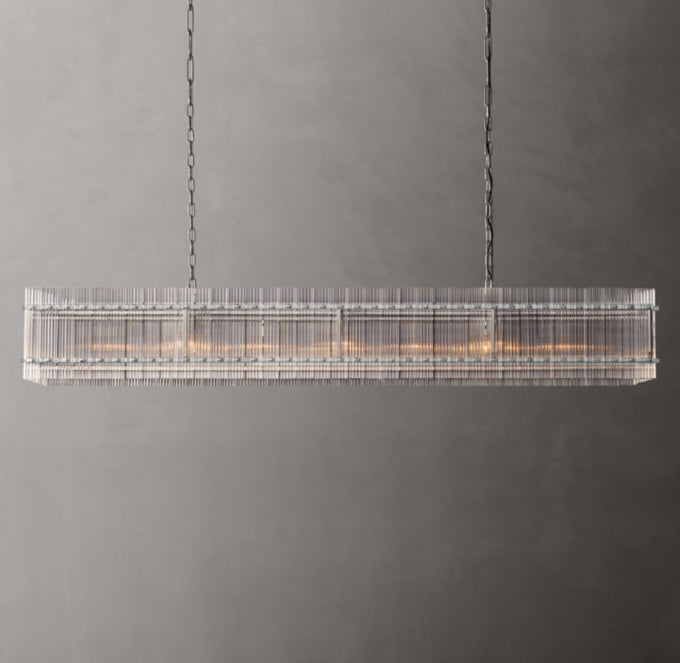 Portofino Glass Panel Island Chandelier