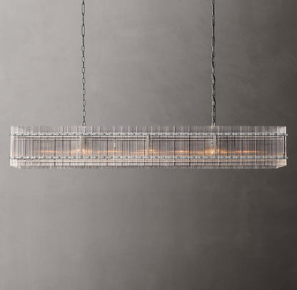 Portofino Glass Panel Island Chandelier