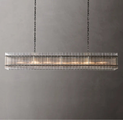 Portofino Glass Panel Island Chandelier