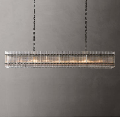 Portofino Glass Panel Island Chandelier