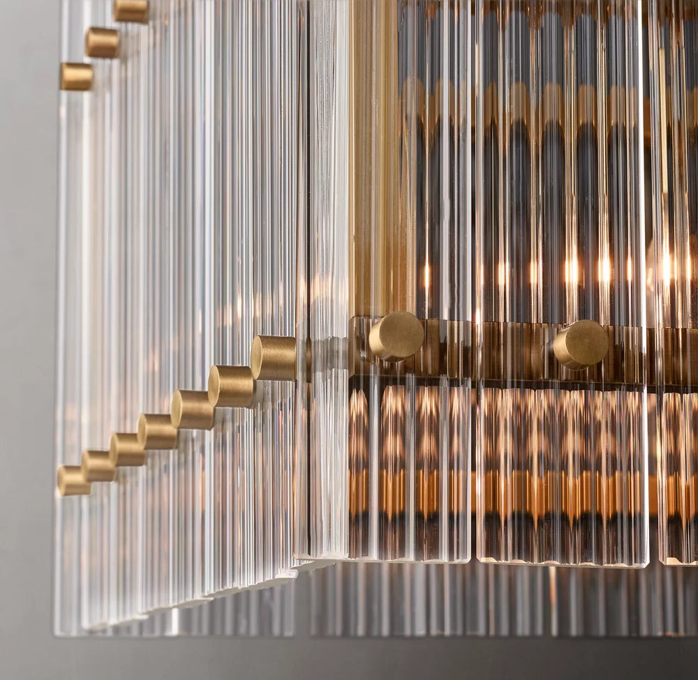 Portofino Glass Panel Island Chandelier