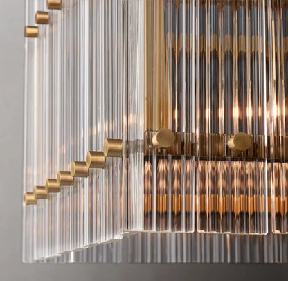 Portofino Glass Panel Island Chandelier